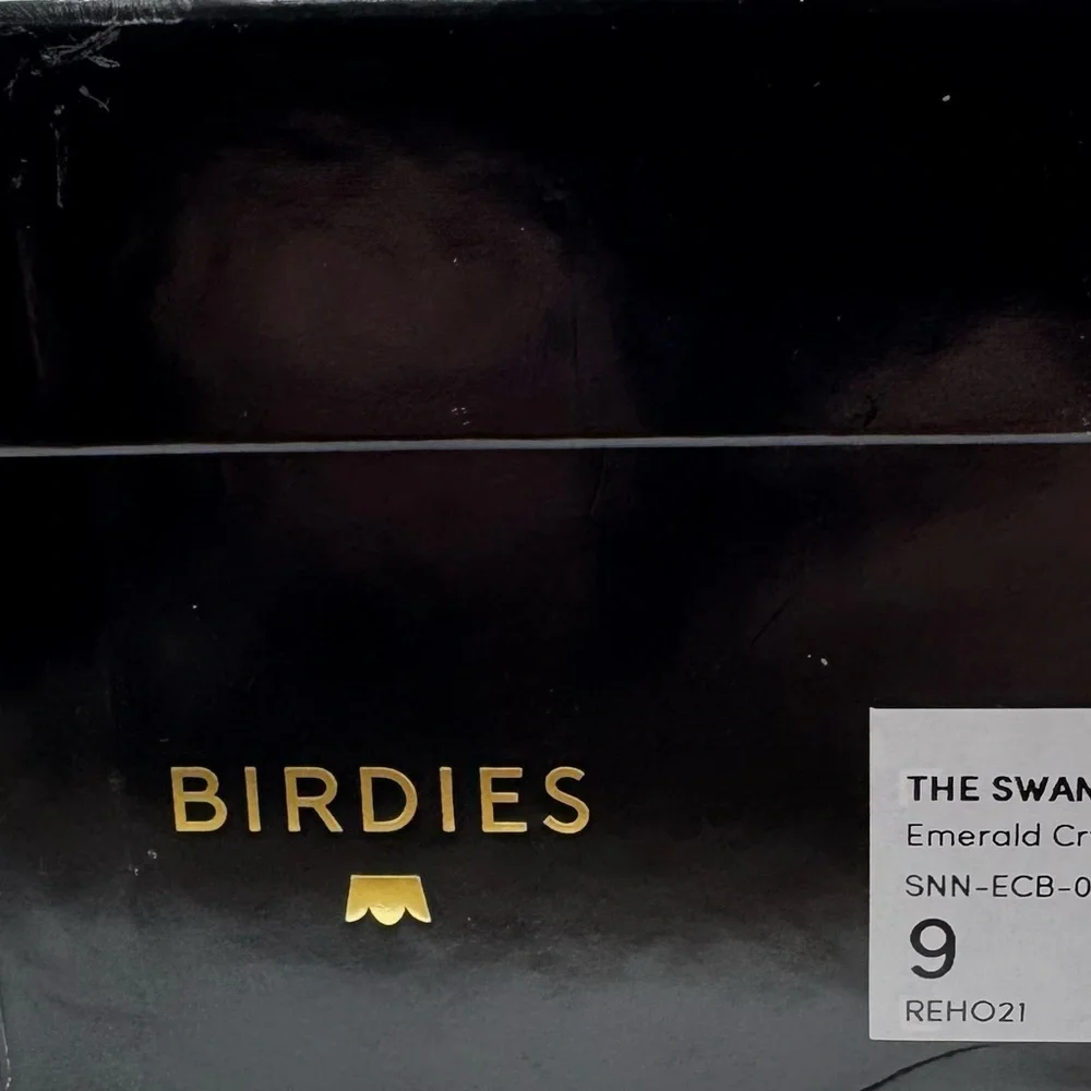 Birdies The Swan Velvet Crystal Strap Emerald 9 - Picture 2 of 5